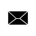Email Message, Envelope Letter, Mailing. Flat Vector Icon illustration. Simple black symbol on white background. Email Message,