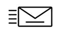 Email message icon with horizontal lines inside envelope symbol, vector design Generative AI Royalty Free Stock Photo