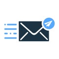 Email, message, send mail, sent icon. Editable vector graphics.