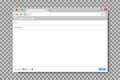 Email message template. Mockup blank mail screen window. Browser interface with with send form of mail box. Flat email page for