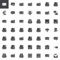 Email and message vector icons set