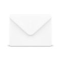 Email message white closed paper envelope newsletter incoming sms chat realistic 3d icon vector