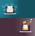 Email Messages. Email marketing. illustration for web banner , web element, or infographics element