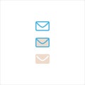 Email messaging icon flat vector logo design trendy