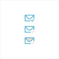 Email messaging icon flat vector logo design trendy