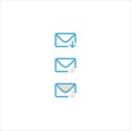 Email messaging icon flat vector logo design trendy