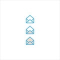 Email messaging icon flat vector logo design trendy