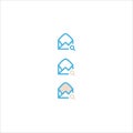 Email messaging icon flat vector logo design trendy