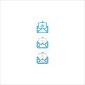 Email messaging icon flat vector logo design trendy