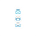 Email messaging icon flat vector logo design trendy