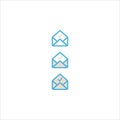 Email messaging icon flat vector logo design trendy