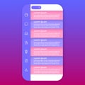 Email mobile app user inteface template card