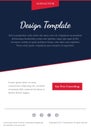 Email Newsletter Vector Design Template