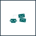 email newsletter vector icon spam simple icon