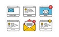 Email notification and status icons message AI-Generated Royalty Free Stock Photo
