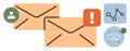Email Notifications and Insights with Alert, Audience, and Analytics Elements Royalty Free Stock Photo