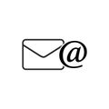 Email open, open email, read email icon or logo