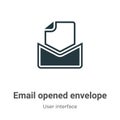 Email opened envelope vector icon on white background. Flat vector email opened envelope icon symbol sign from modern user Royalty Free Stock Photo