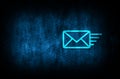 Email option icon abstract blue background illustration digital texture design concept Royalty Free Stock Photo