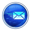 Email option icon futuristic blue round button vector illustration Royalty Free Stock Photo