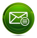 Email option icon glassy green round button illustration Royalty Free Stock Photo