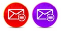 Email option icon glossy round buttons illustration Royalty Free Stock Photo