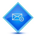 Email option icon isolated on special blue diamond button illustration Royalty Free Stock Photo