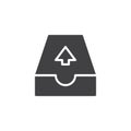 Email outbox icon vector