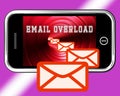 Email Overload Spam Communication Stress 3d Rendering Royalty Free Stock Photo