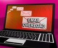 Email Overload Spam Communication Stress 3d Rendering Royalty Free Stock Photo