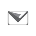 Email paper fold simple icon 3d vector