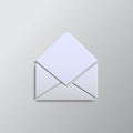 email paper style, icon- Paper style vector icon