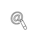 Email, pencil, message icon. Simple line, outline vector of information transfer icons for ui and ux, website or mobile Royalty Free Stock Photo