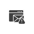 Email phishing alert vector icon Royalty Free Stock Photo