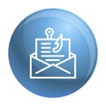 Email phishing icon, outline style