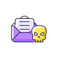 Email phishing purple RGB color icon