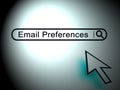 Email Preferences Mailbox Profile Settings 2d Illustration