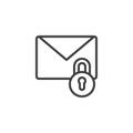 Email protection line icon