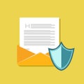 Email protection. Secure communication. Email antivirus Royalty Free Stock Photo