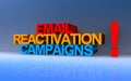 Email reactivation campaign on blue