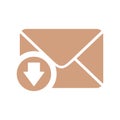 Email receive, newsletter icon. Glyph style vector EPS