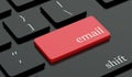 Email red hot key on keyboard Royalty Free Stock Photo