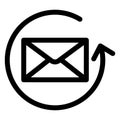 Email, refresh Isolated Vector icon which can easily modify or edit Royalty Free Stock Photo