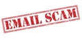 Email scam red stamp