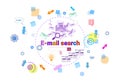 Email Search Banner Web Data Research Internet Concept