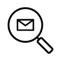 Email search linear icon