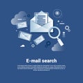 Email Search Template Web Banner With Copy Space