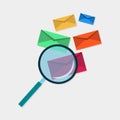 Email search vector symbol illustration