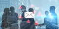 Email security alert for phishing, spam, and malware threats in communication. Fermion Royalty Free Stock Photo