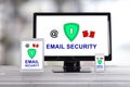 Email security concept on different devices Royalty Free Stock Photo